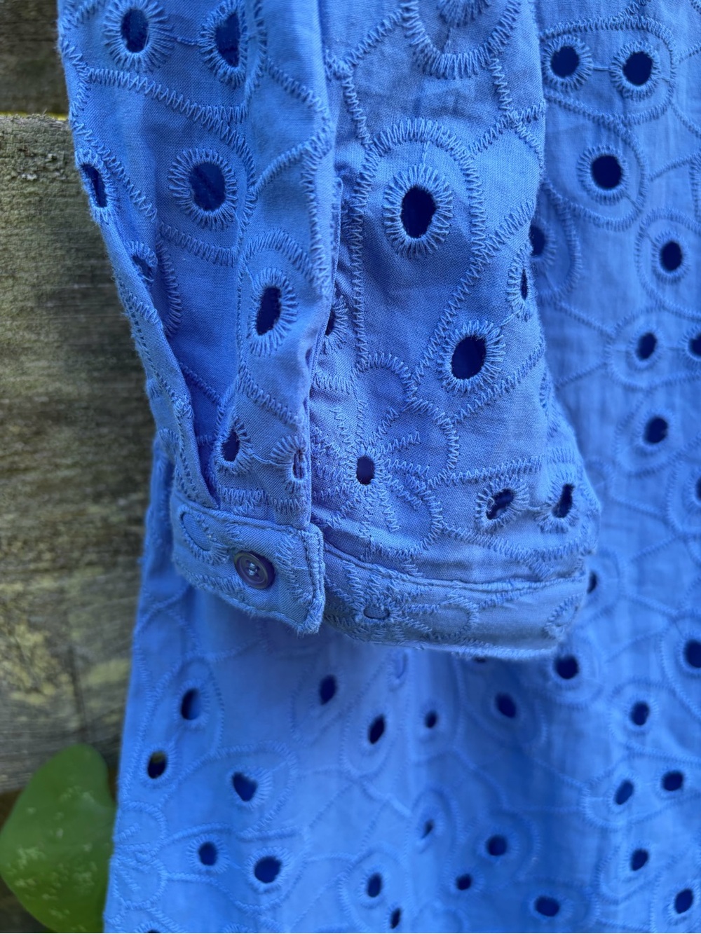 Cynthia Rowley Blue Eyelet Cotton Dress Size Small - Picture 5 of 5